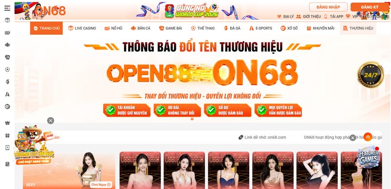 nhà cái on68